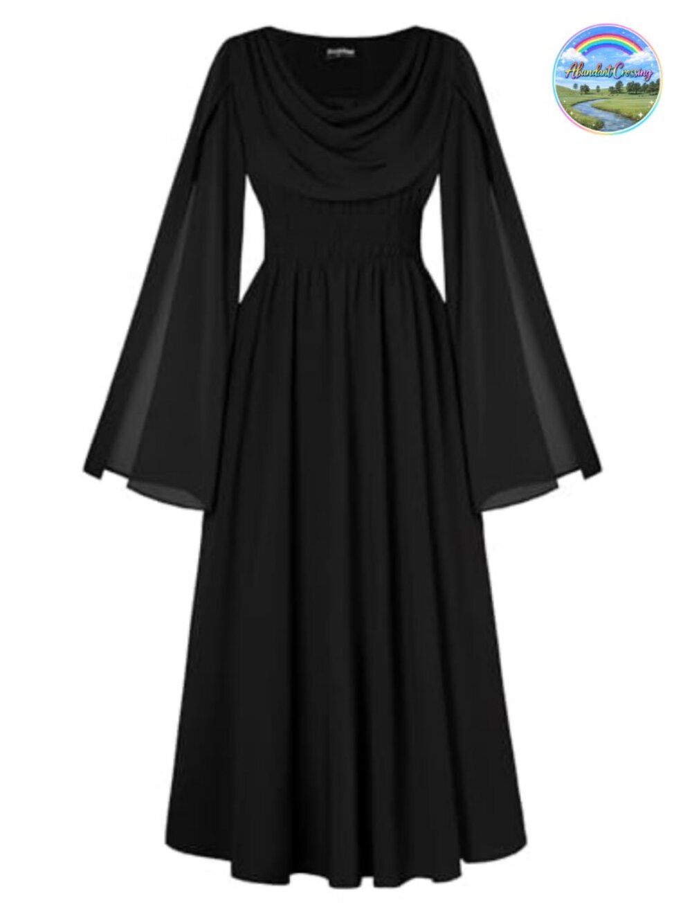 Renaissance Dress Split Bell Sleeve Medieval Maxi Costume